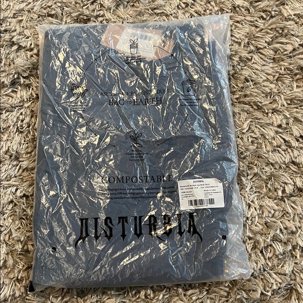 Disturbia Rosamoth Button Up Midi Skirt - Picture 6 of 7